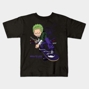 Roronoa Zoro skate Kids T-Shirt
